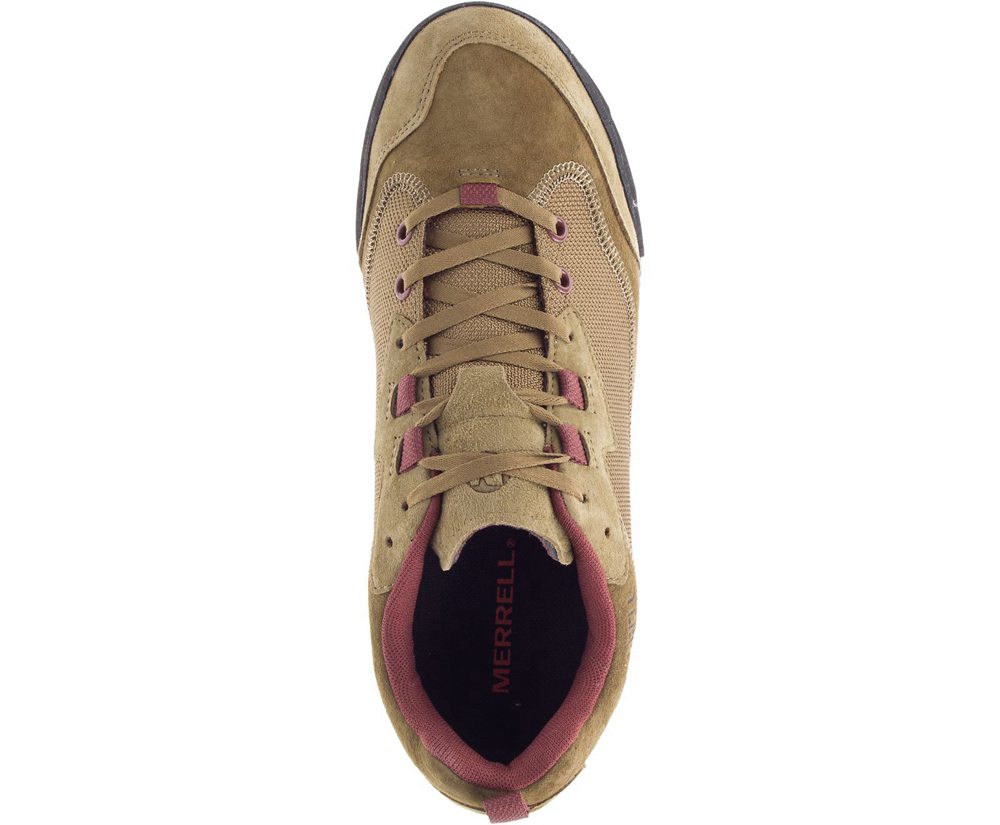 Tenis Homem - Merrell Burnt Rock Travel Suede - Marrom - IPU546193